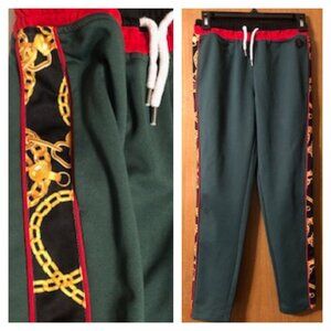 Boys M 10-12 Southpole Green Red and Black Track Pants